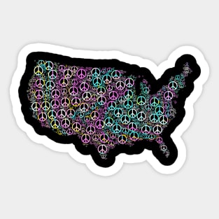 AMERICAN PEACE MAP Sticker